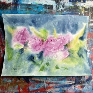 Peonies Original flowers Painting watercolor art Floral impressionist Artettina